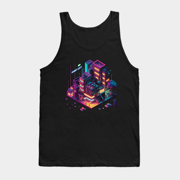 Night City from Above Tank Top by Open World Games